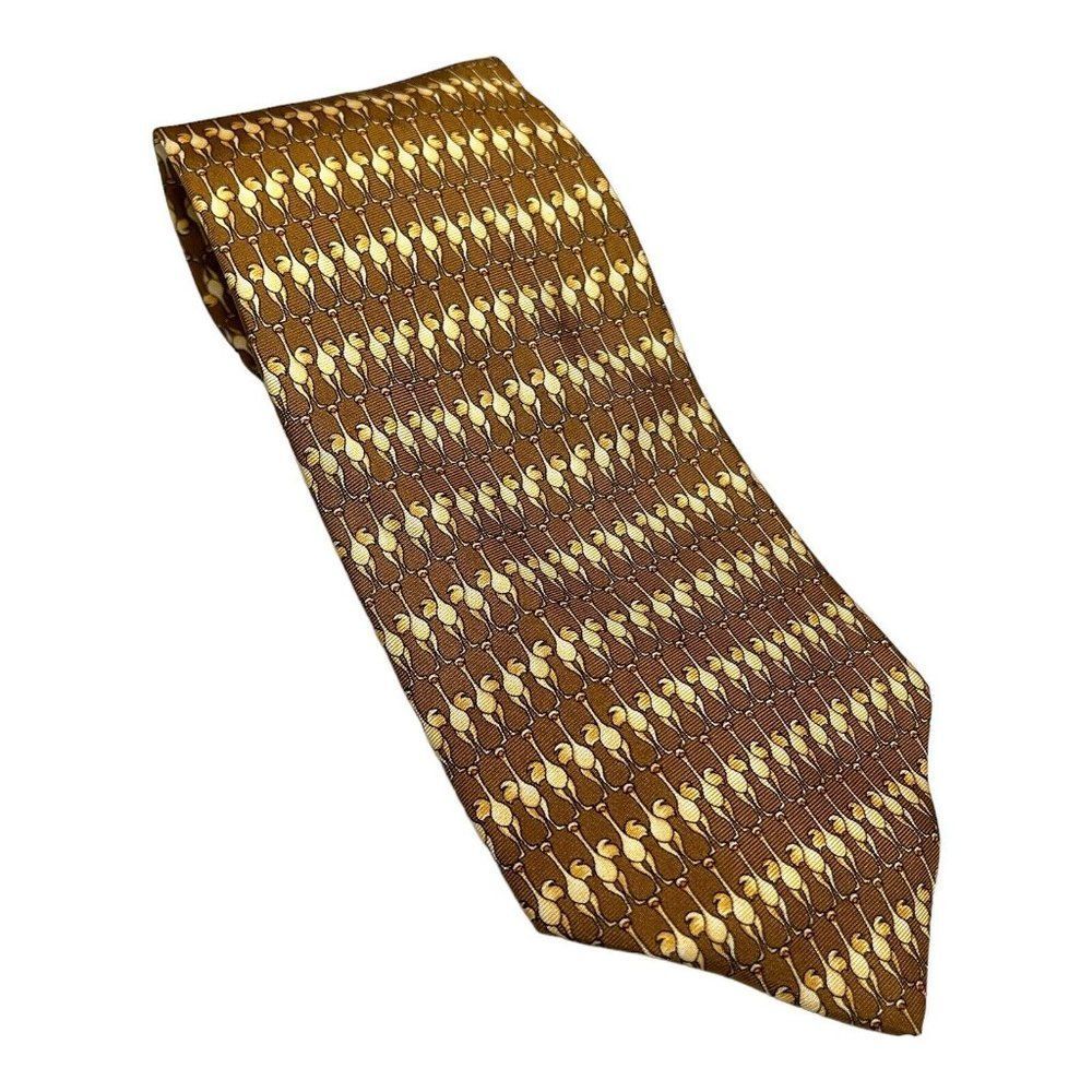 Rare Animal Print Banana Republic Men's Tie Ostrich‎ Silk Novelty Zoo Museum Fun - Picture 7 of 7